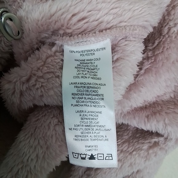 Calvin Klein Half Zip Sherpa Pullover Size Large in Pink - Picture 12 of 13